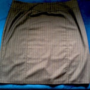 Navy striped pencil skirt